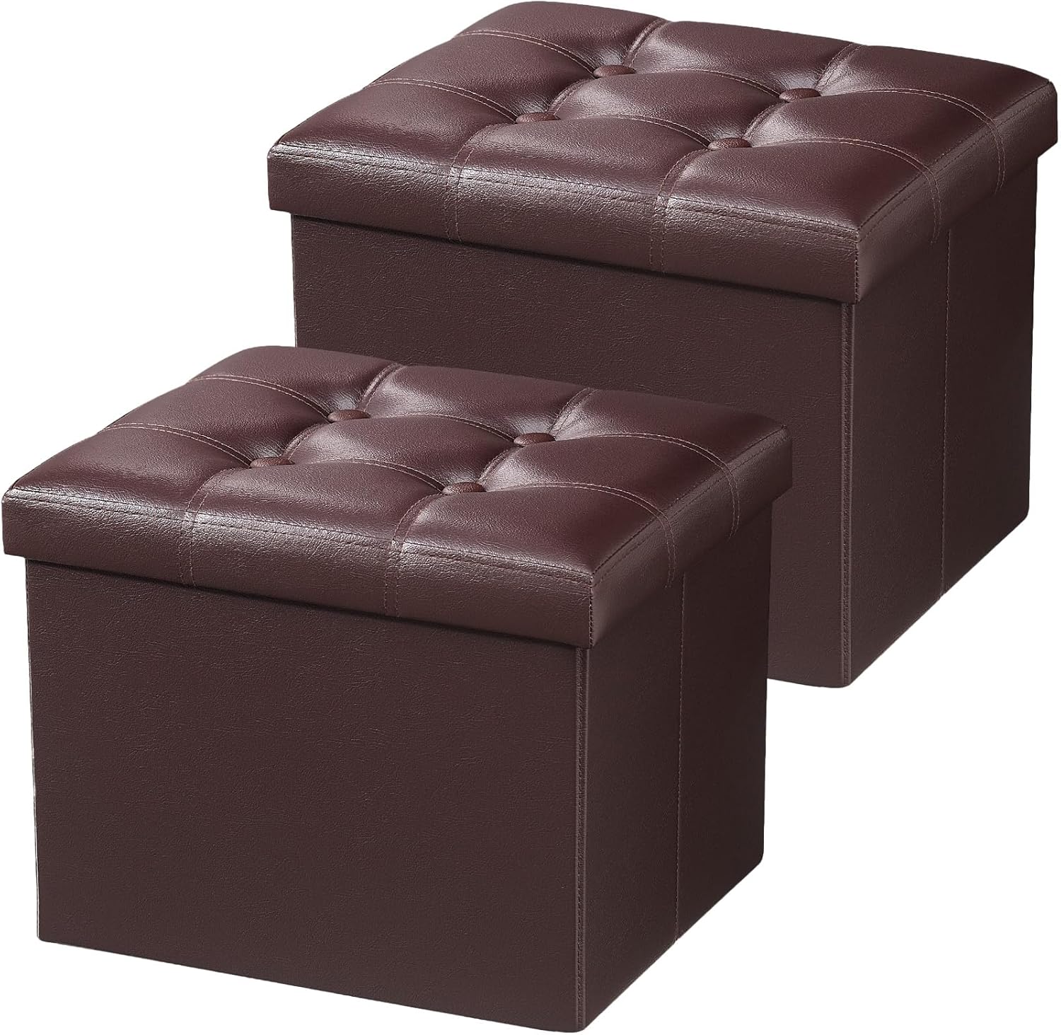 AmasSmile® Storage Ottoman, Special Foot Rest Stool for Comfortable Seating, Aff...
