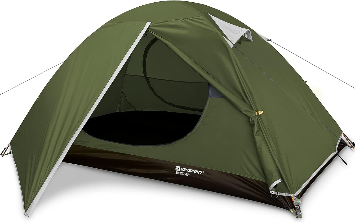 Bessport Camping Tent 1/2/3/4 Person Tent Waterproof Two Doors Backpacking Tent...