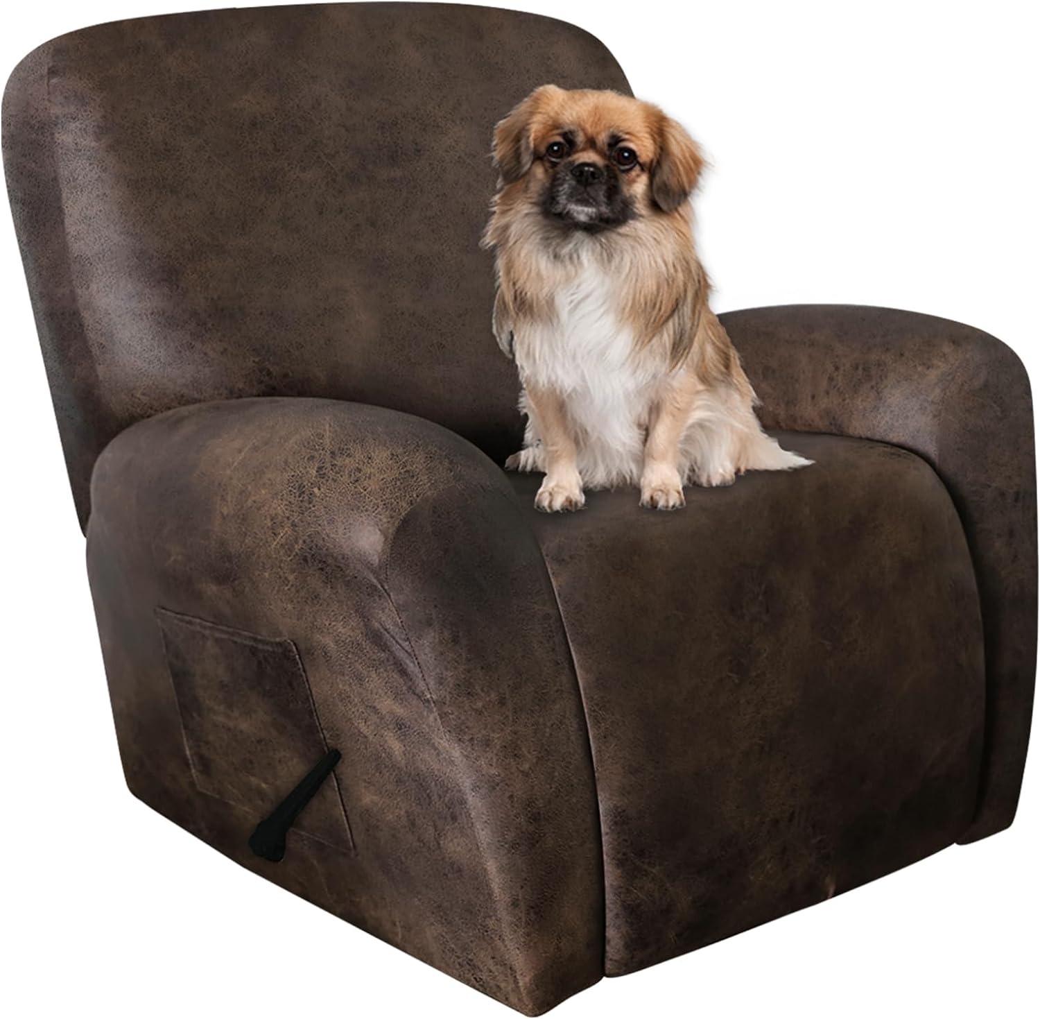 Leather Like Recliner Chair Covers Heavy Duty, 4 Pieces Lazy Boy Recliner Cover...