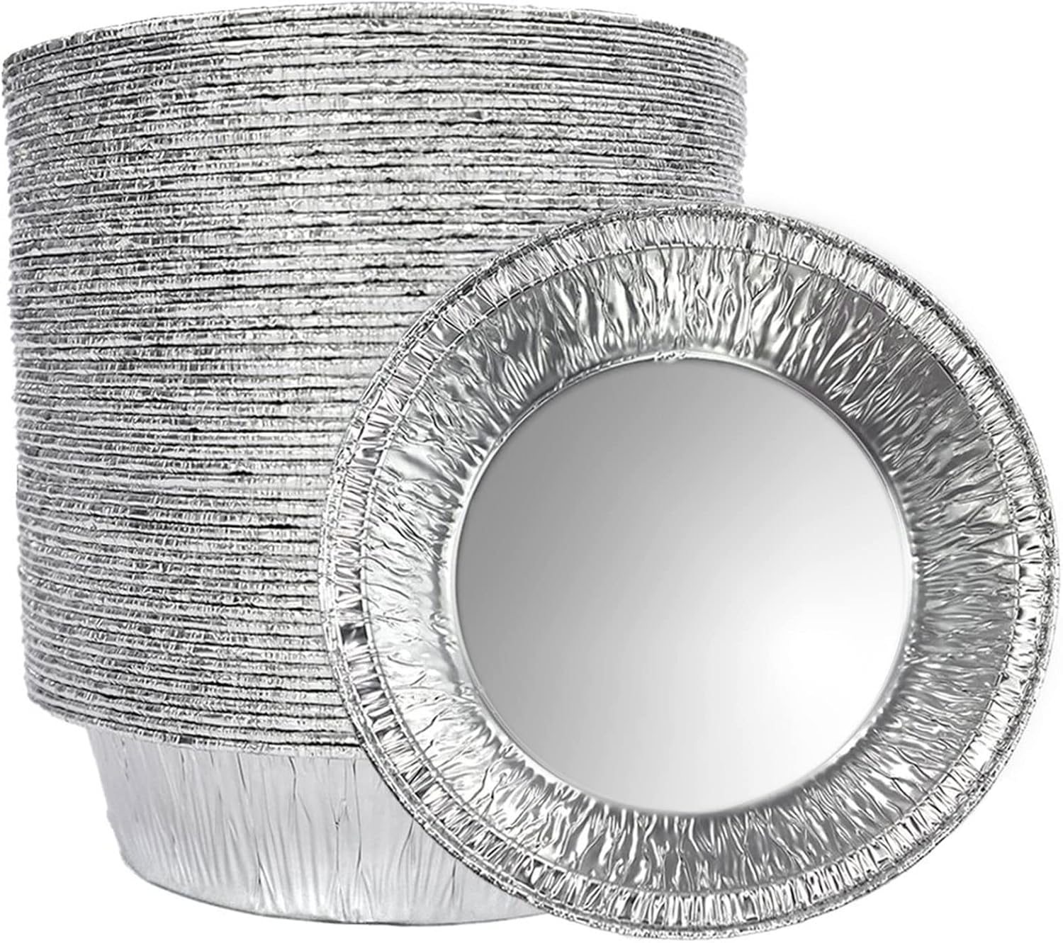 LOYUDEQIU 5 Inch/12.7cm Aluminum Foil Mini Pie Pans- Disposable Small Pie Tins f...