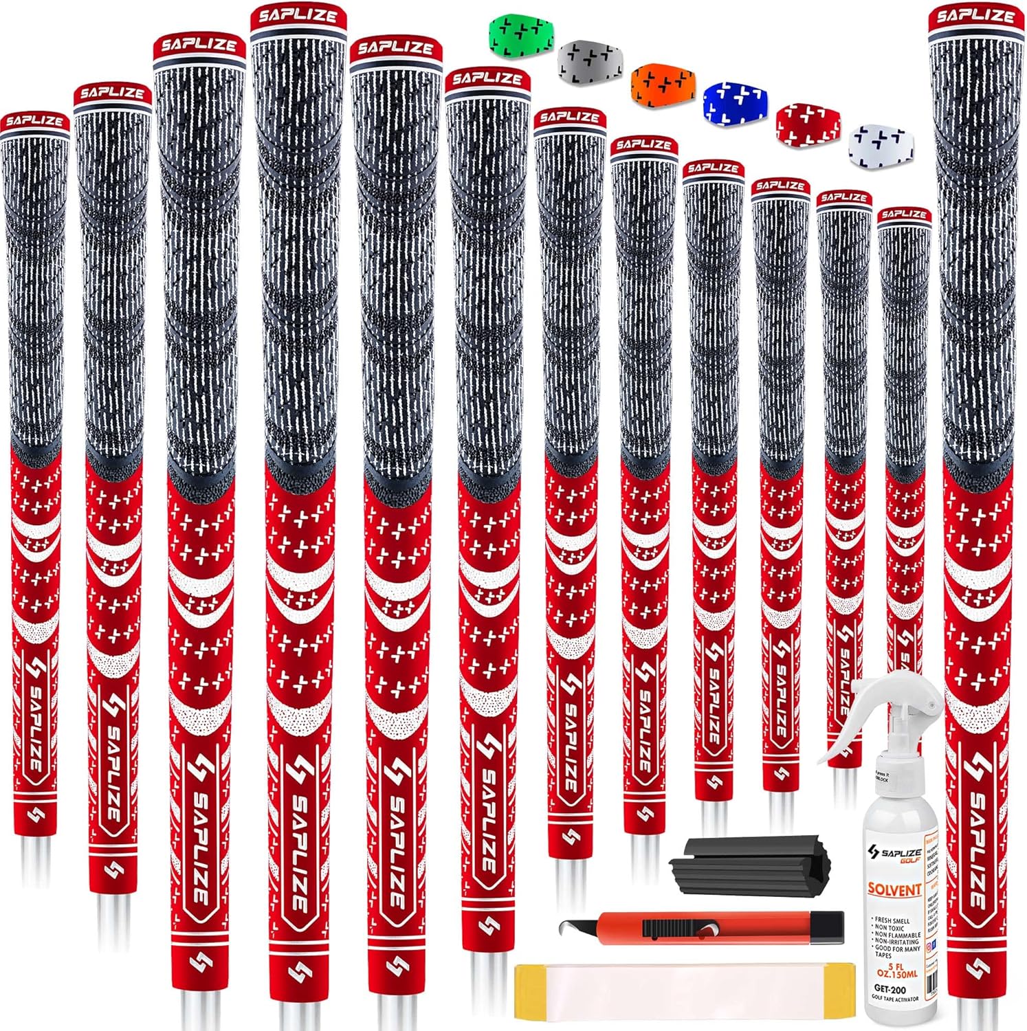 SAPLIZE Golf Grips, Special Cross Corded Golf Grips Pack, Innovative Low Taper D...