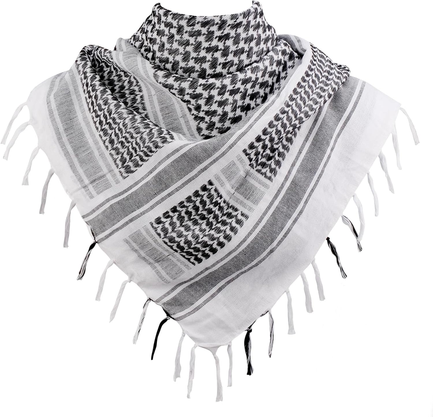 Explore Land Cotton Shemagh Keffiyeh Tactical Desert Scarf Neck Head Wrap with T...