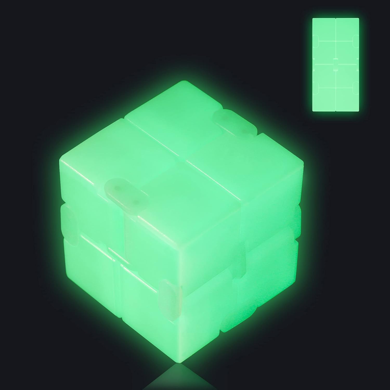 Funxim Infinity Cube Fluorescence Fidget Toy Cube, Fidget Finger Toy Stress and...