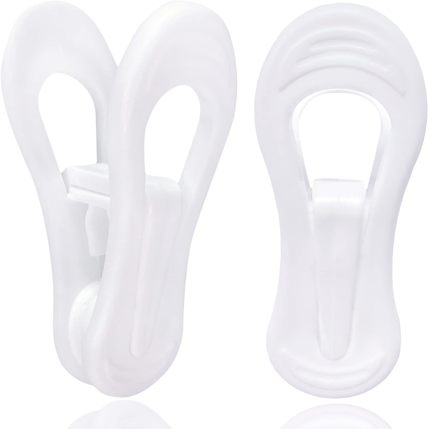 White Hanger Clips, Special Multi-Purpose Plastic Hanger Clips Perfect for Plast...