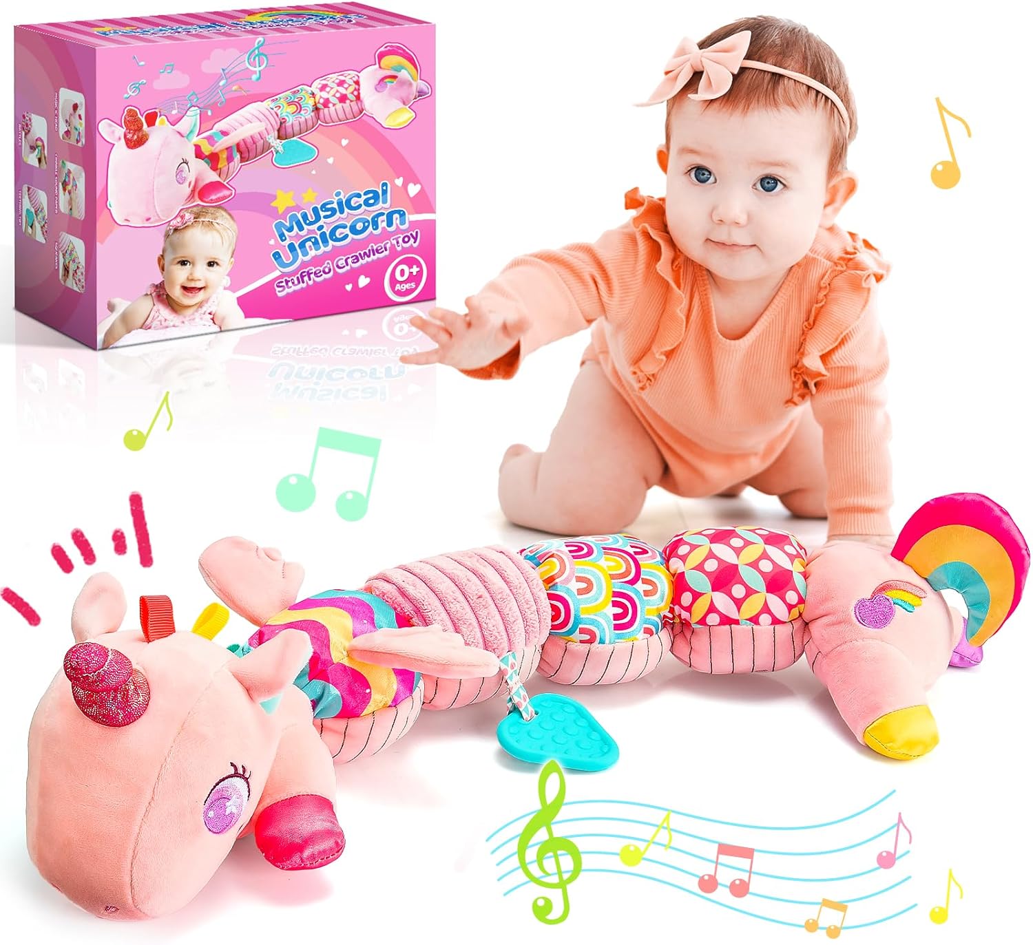 Toyzey Baby Toys 0 3 6 9 12 Months, Unicorn Gifts for Girls 0-12 Months Unicorn...