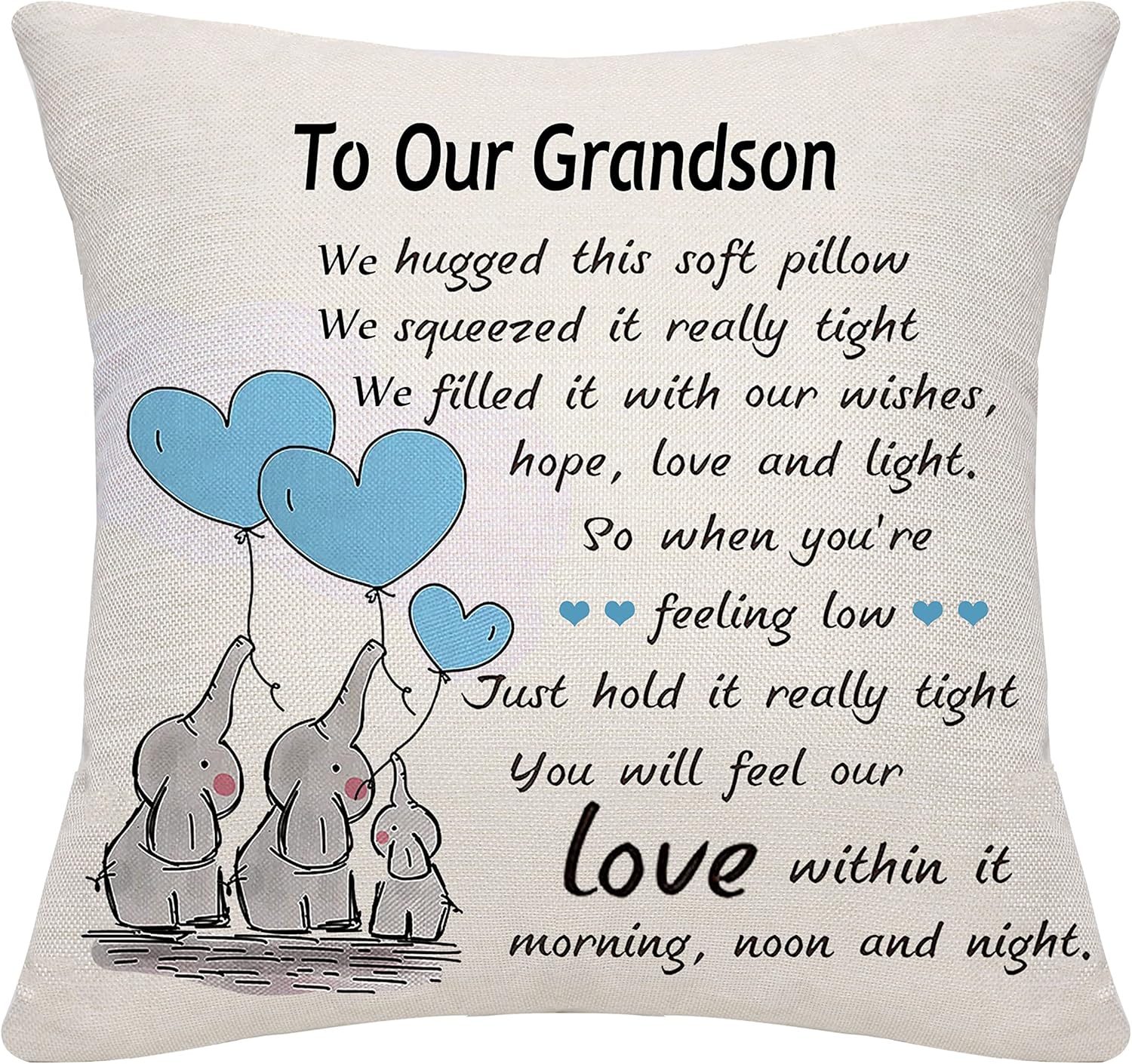 Bommex Grandson Cushion Cover Throw Pillow Cover Cushion Case from Grandparents...
