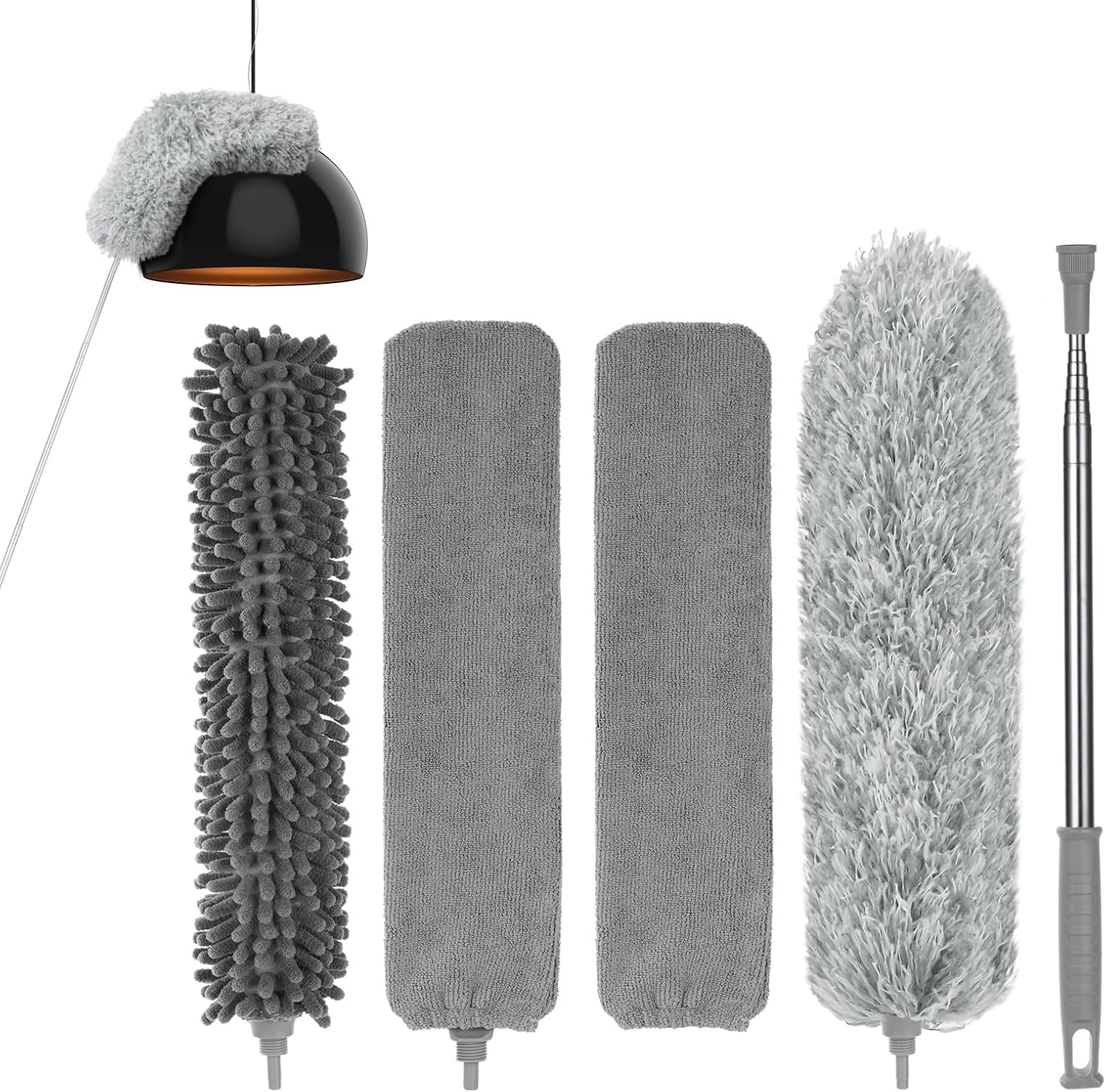 Vicloon Microfiber Duster, 7pcs Feather Duster, Ch...