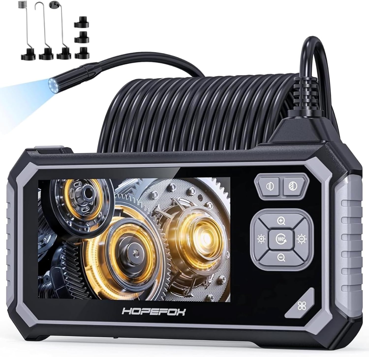 [33FT]Endoscope Inspection Camera, 4.3'' IPS Screen Borescope Inspection Camera...