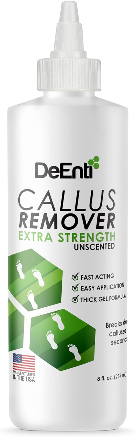 DeEnti Callus Remover Gel, Extra Strength Foot Callus Remover, 8oz Salon Grade H...