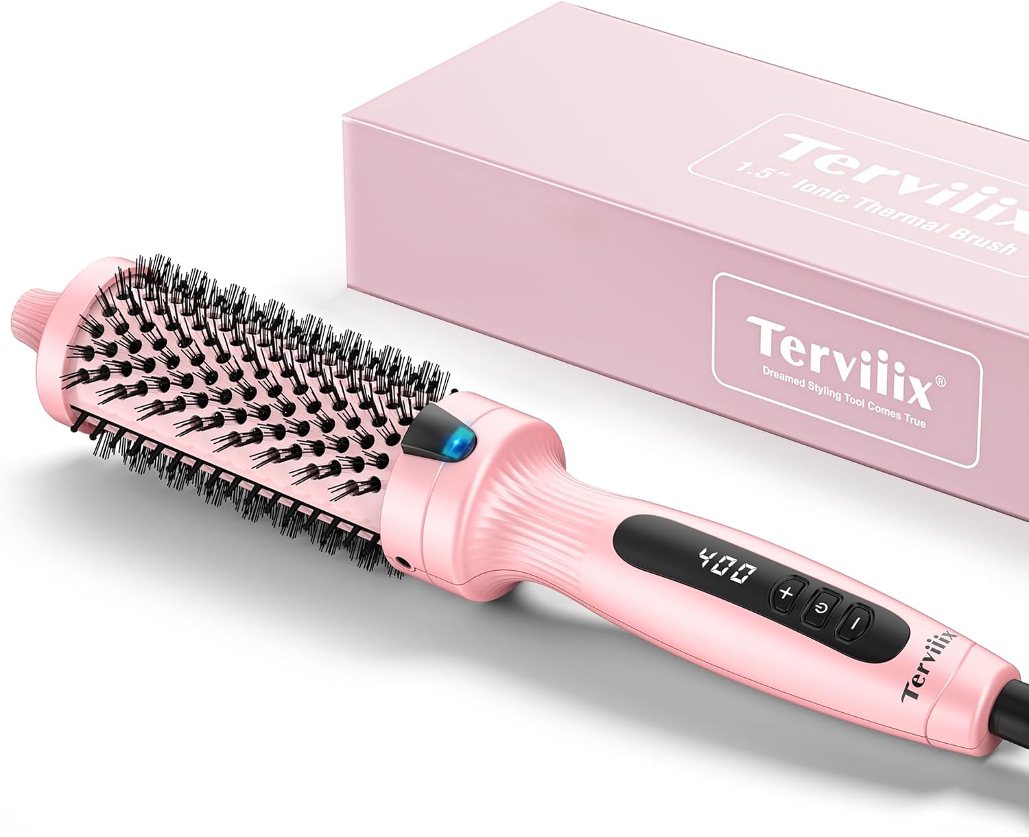 Terviiix 1.5 Inch Thermal Brush, Special Curling Iron with Ceramic 1 1/2 Inch Do...