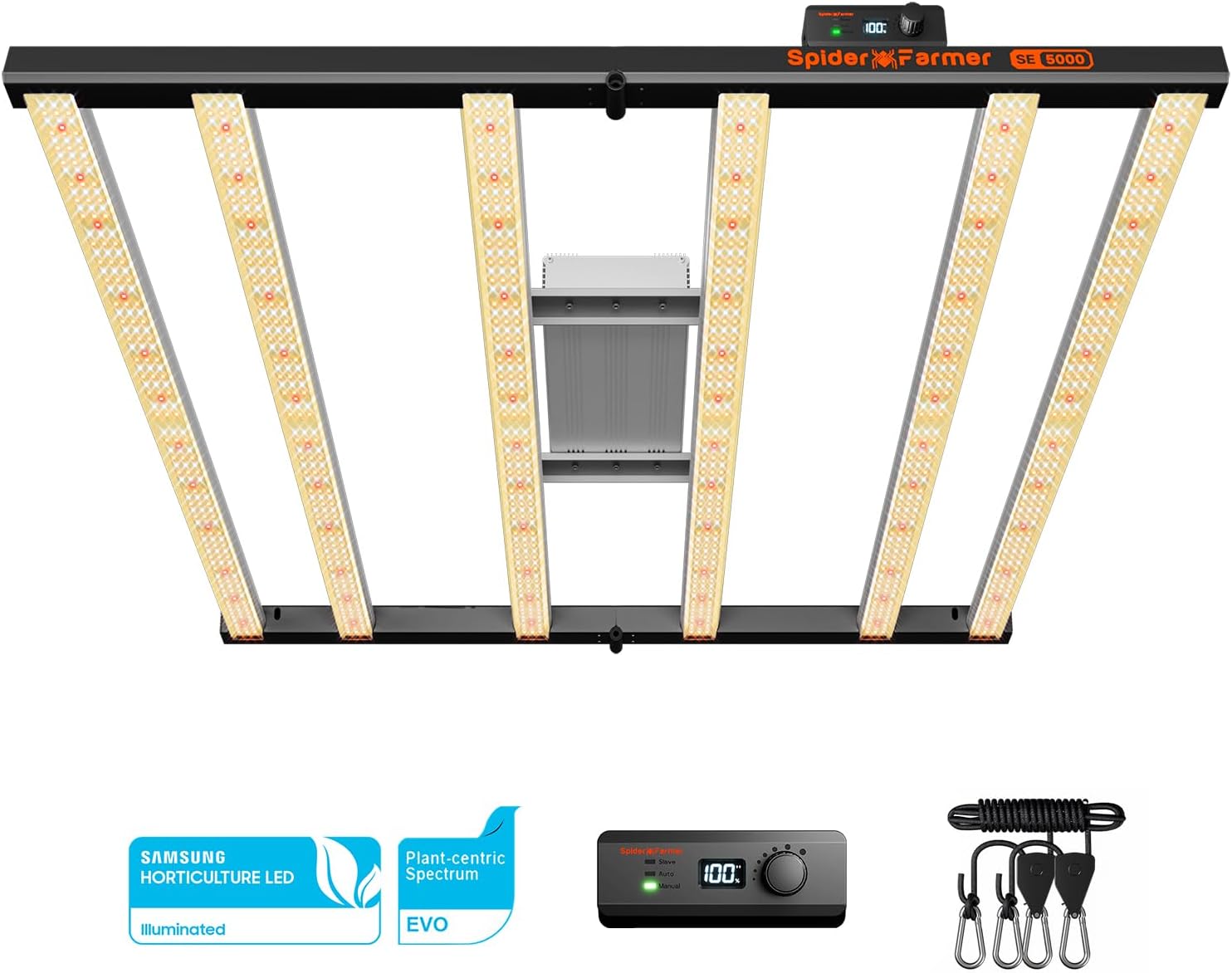 Spider Farmer SE5000 480W LED Grow Light Samsung LM301H EVO Diodes Full Spectrum...