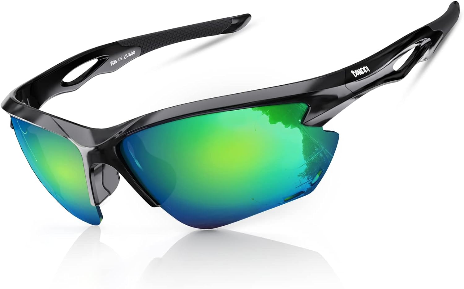 BONDDI Sunglasses Men - Polarized Sports Sun Glasses Ultra Light Unbreakable Fra...