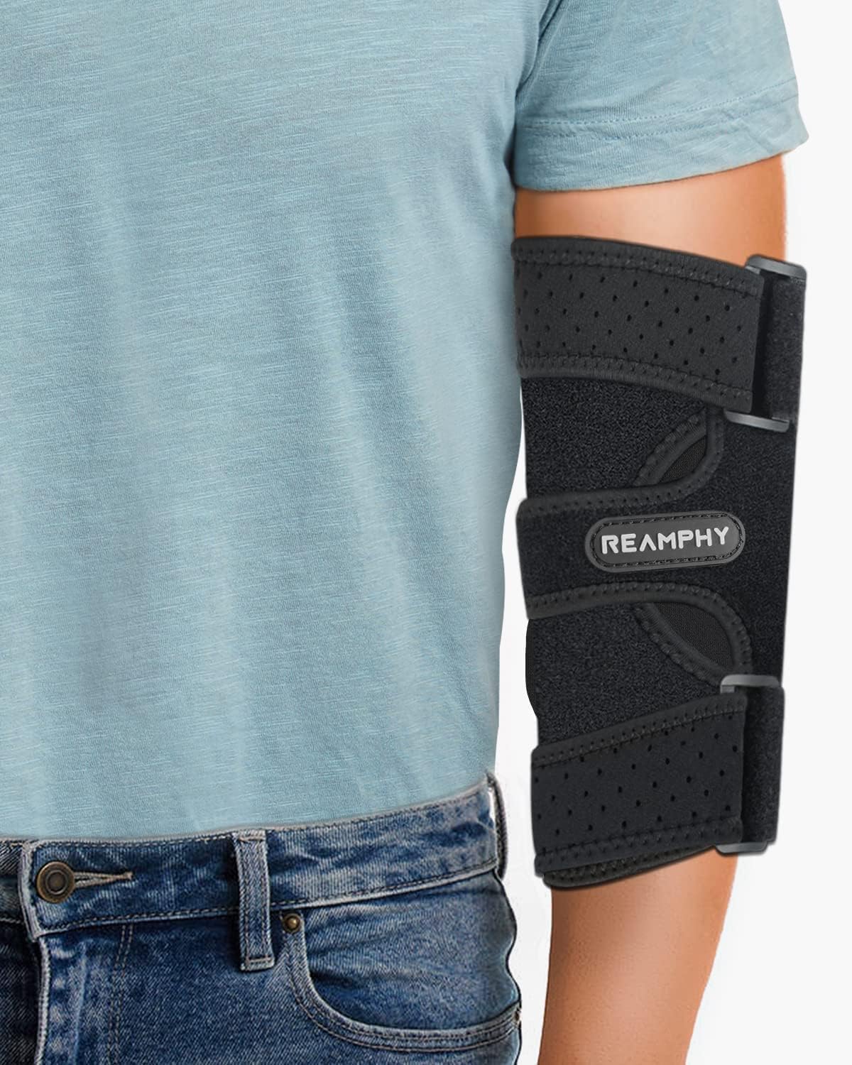 Reamphy Elbow Brace,Comfortable Night Elbow Sleep Support,Elbow Splint, Adjustab...