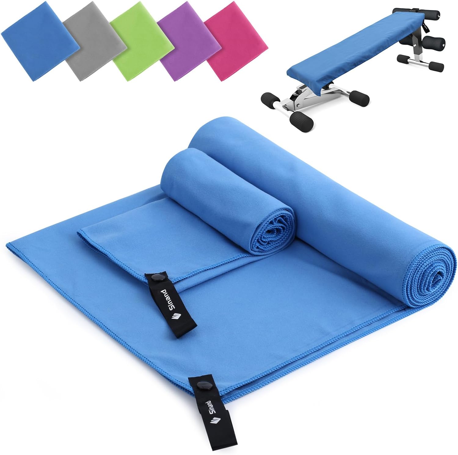 Microfibre Towel 2 Pack, Ultra Lightweight Travel Towel, Special Quick Dry Micro...