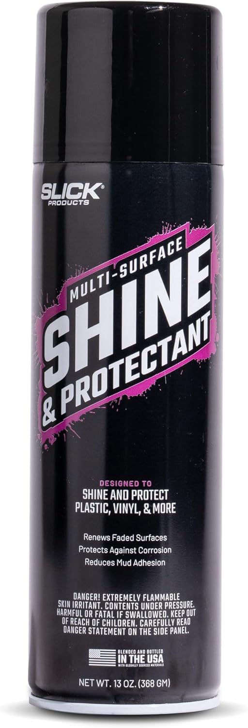 Slick Products Shine & Protectant, Long-Lasting High-Gloss Clear Coat Spray, Ren...