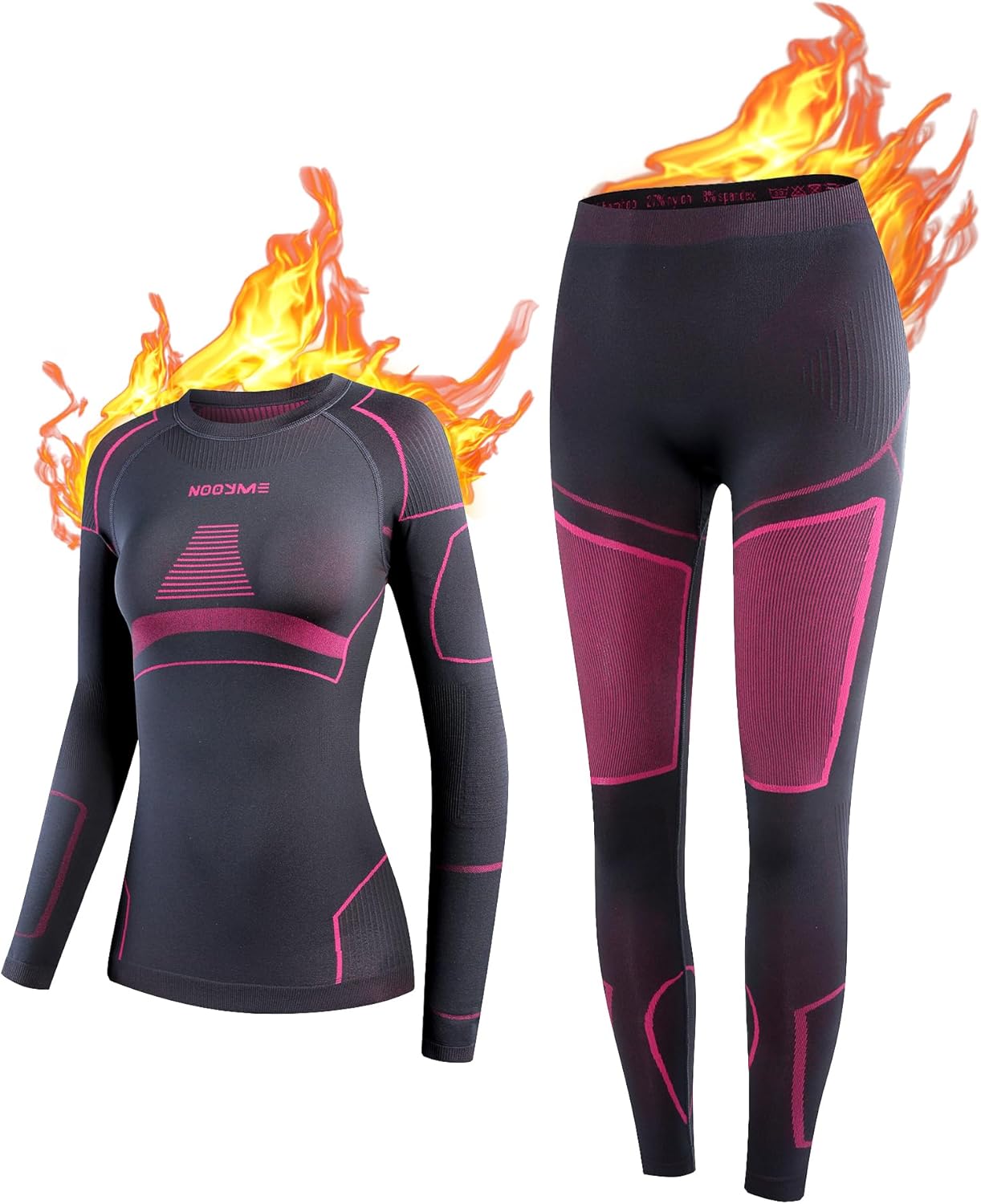 NOOYME Thermal Base Layer Women, Ski Base Layers Women, Ladies Thermal Clothing...