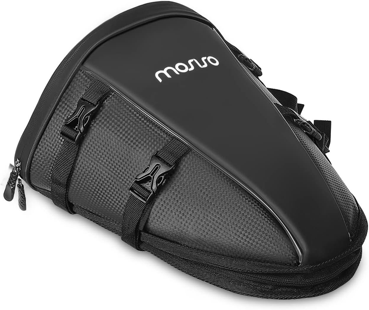 MOSISO Motorcycle Tail Bag, Special Waterproof Polyester Saddle Storage Bag, Inn...