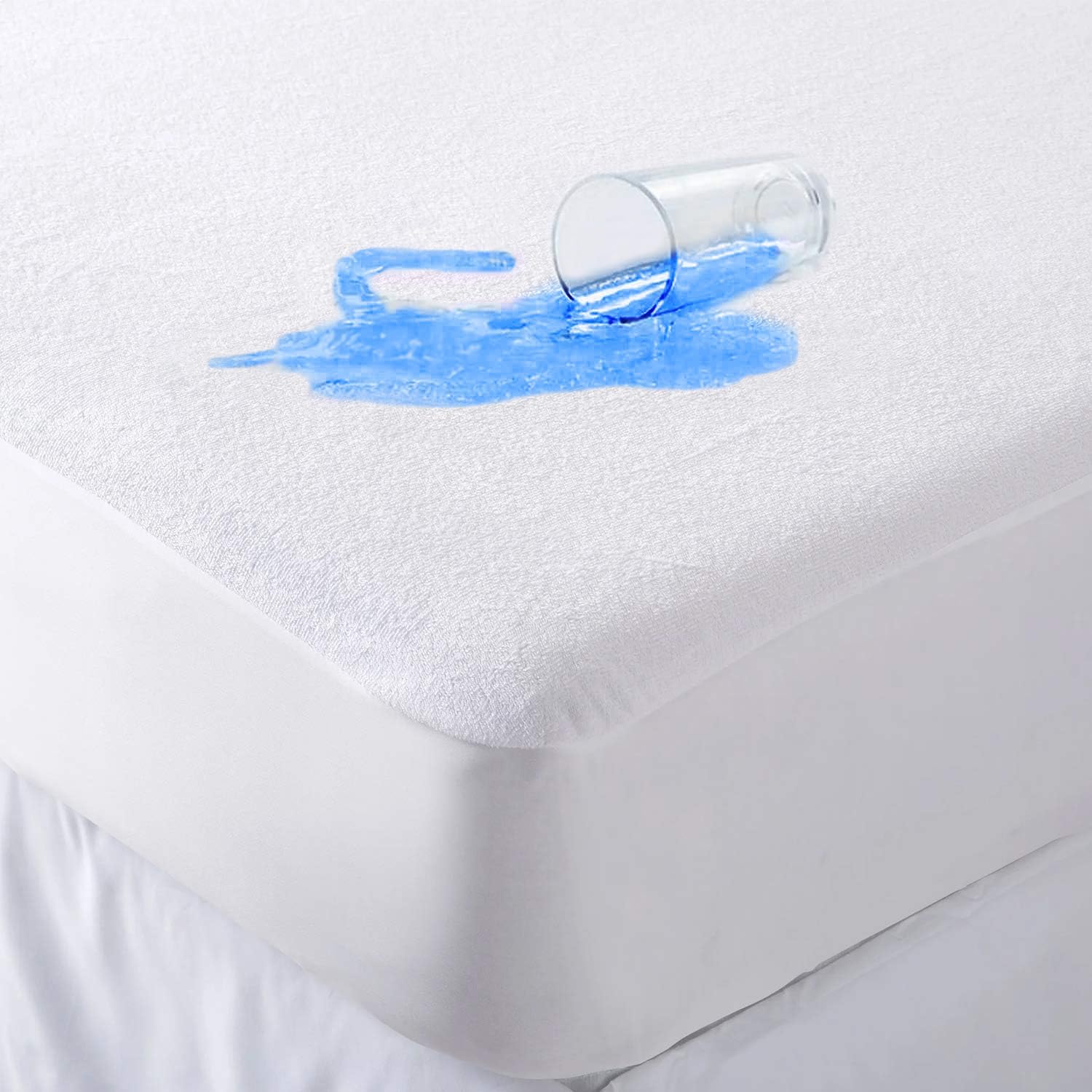 Oxford Homeware Waterproof Mattress Protector – Dust & Mite Proof 30cm Deep Fitt...