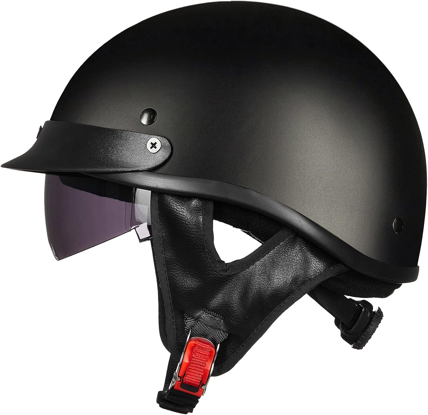 ILM Model-205V Half Helmet Motorcycle, Special Open Face Sun Visor Helmet with Q...
