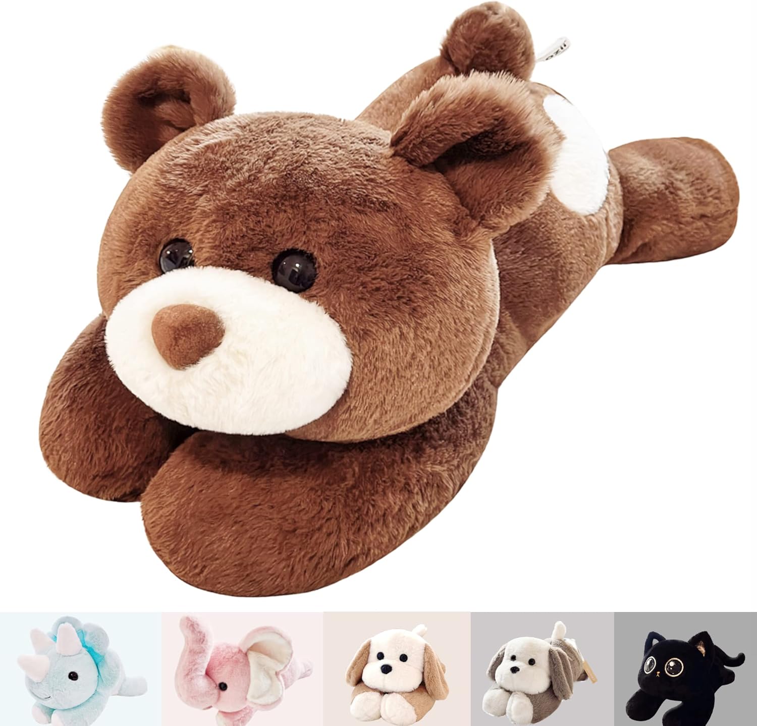 uoozii 20" Weighted Stuffed Animals, Special 4 Pounds Brown Bear with Unscented...