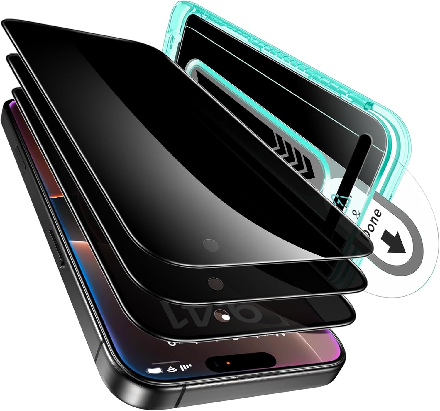 ESR 3 Pack for iPhone 16 Pro Max Privacy Screen Protector, Anti-spy Tempered-Gla...