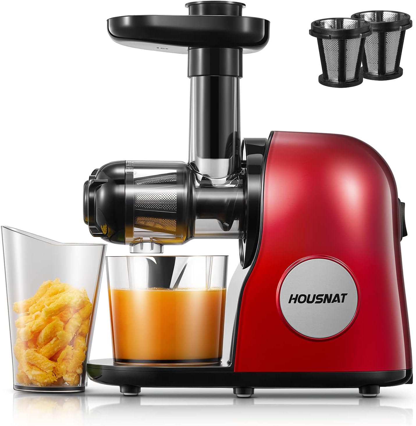 Juicer Machines, HOUSNAT Slow Masticating Juicers Whole Fruit and Vegetable, Pro...