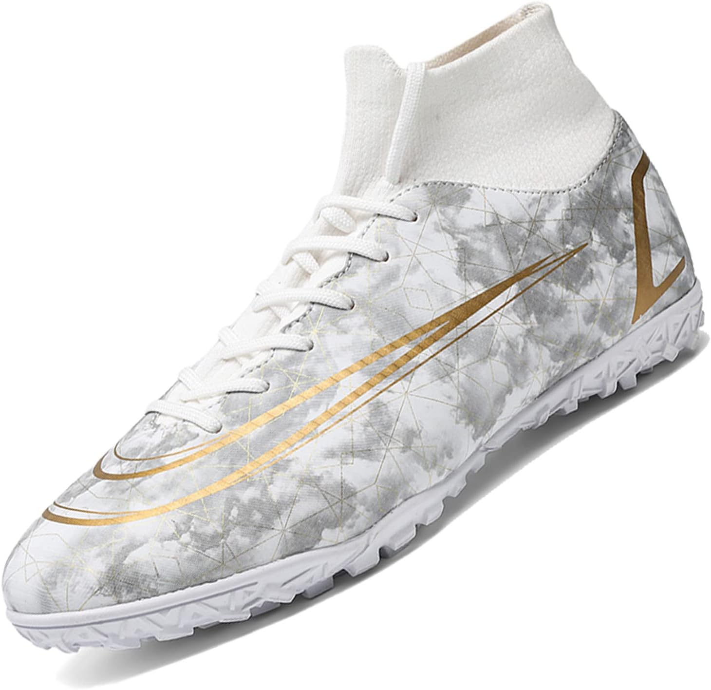 VLOOKST Boys' Football Boots Kids Girls Astro Turf Trainers Non-Slip Junior Socc...