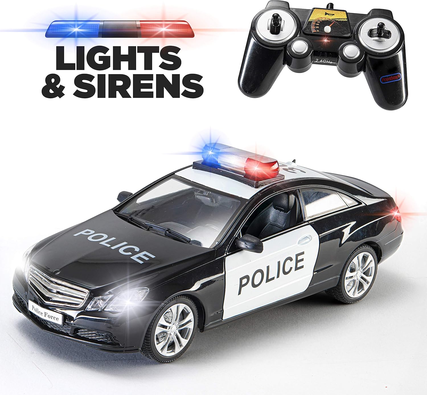 Prextex RC Police Car, Special RC Toys Remote Control, Innovative Radio Control...
