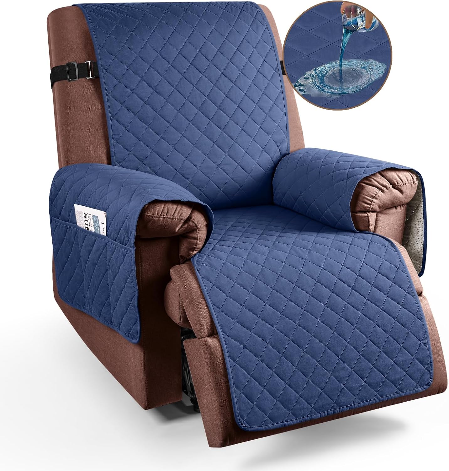 KinCam 100% Waterproof Recliner Chair Cover, Reclining Couch Covers for Pets, Do...