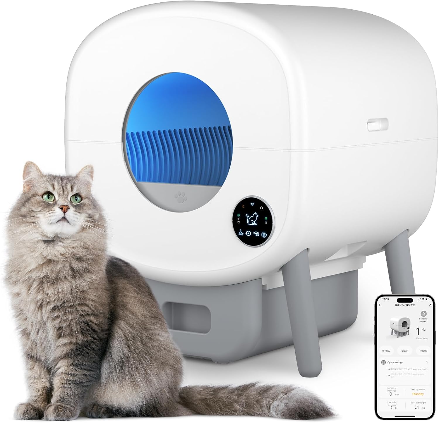 Self Cleaning Litter Box,Automatic Cat Litter Box...