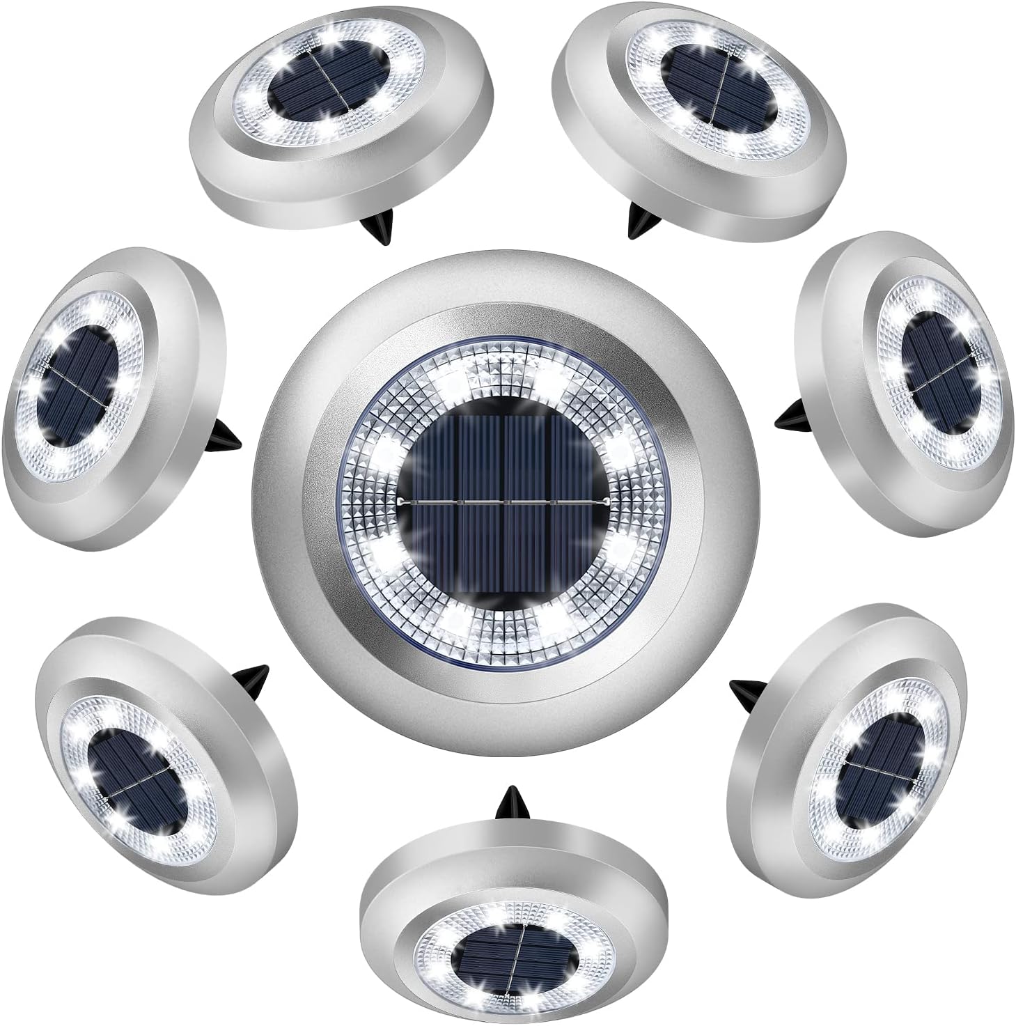 Solar Outdoor Lights 8 Packs, Garden Solar Lights Outdoor Waterproof Solar Pathw...