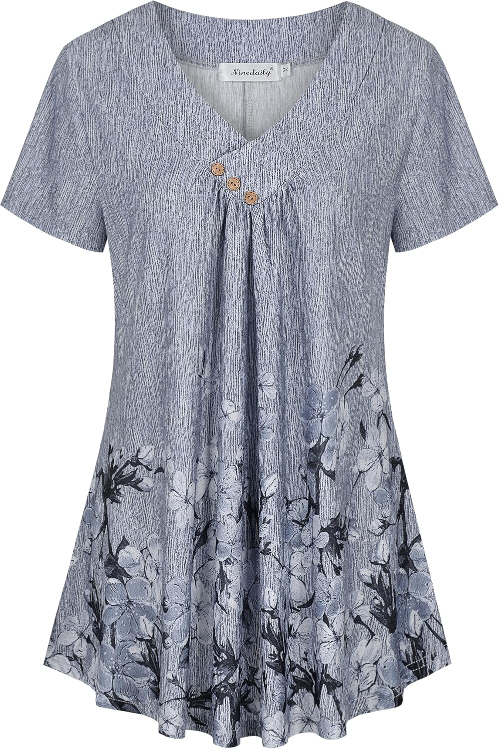 Ninedaily Women's Tunic, Special Summer Short Sleeve Top, Innovative Loose V Nec...