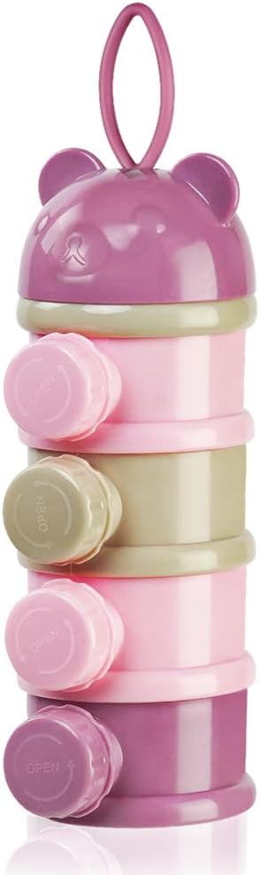 Vicloon Baby Milk Powder Dispenser, Portable 4 Lay...