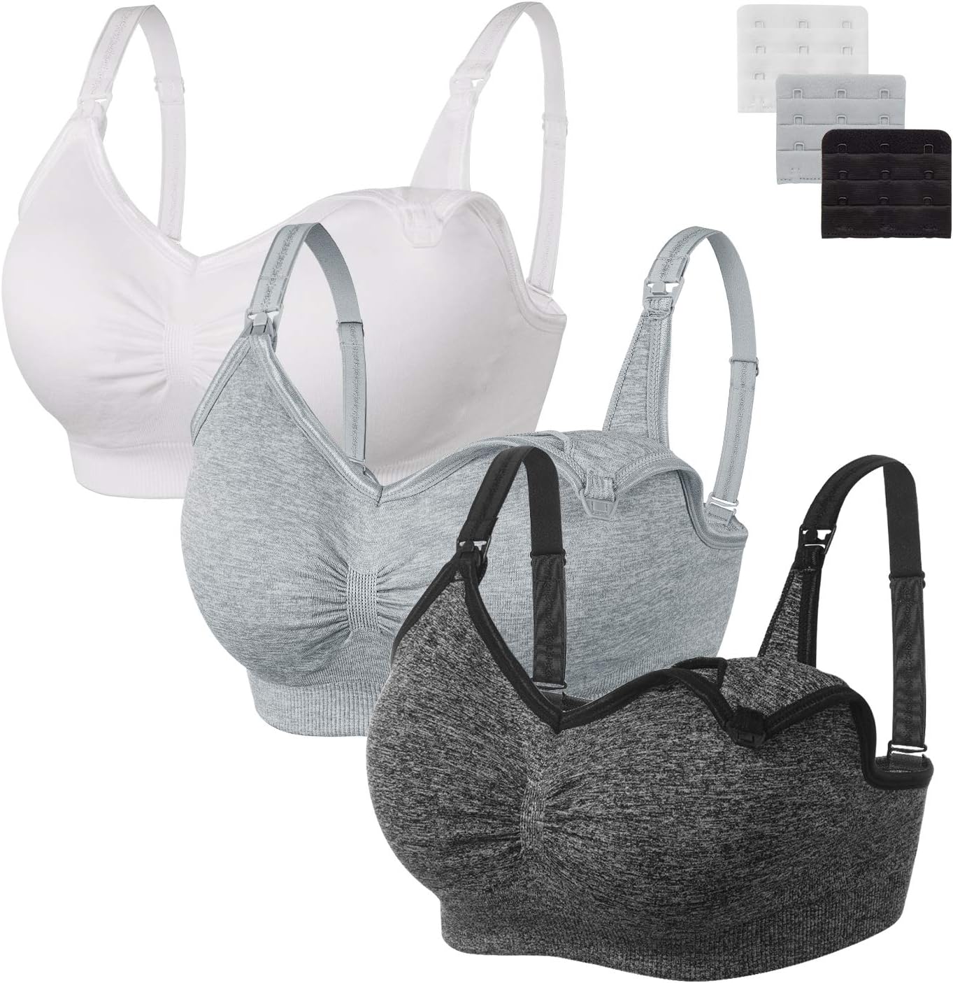 Angelhood Womens Seamless Sleep Nursing Bra,Breastfeeding Maternity Bra with Rem...