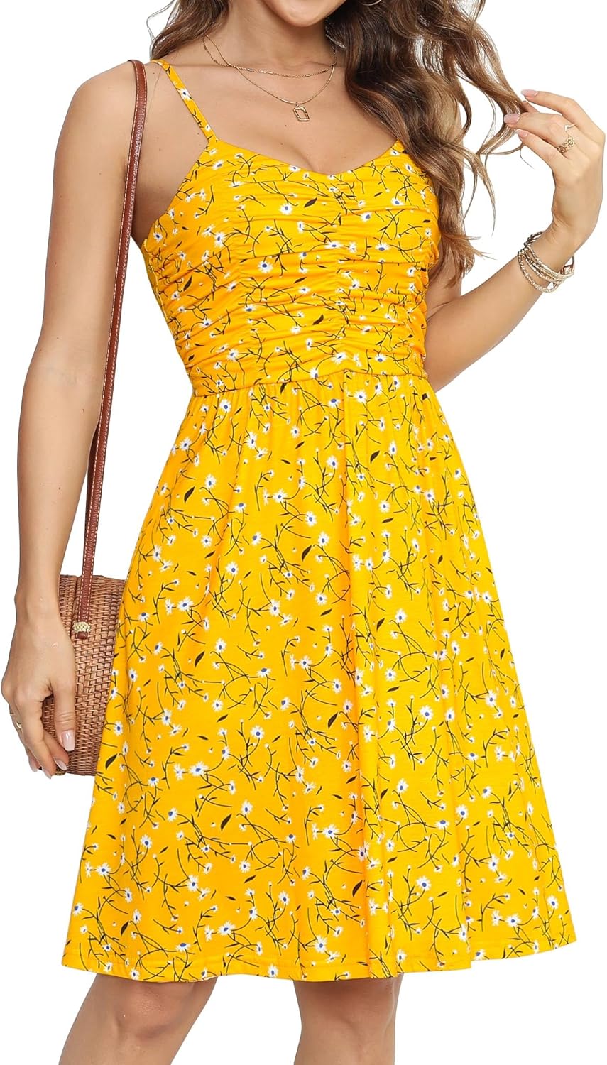 Spaghetti Strap Dresses for Women Casual Sundress for Women Beach A Line Summer...