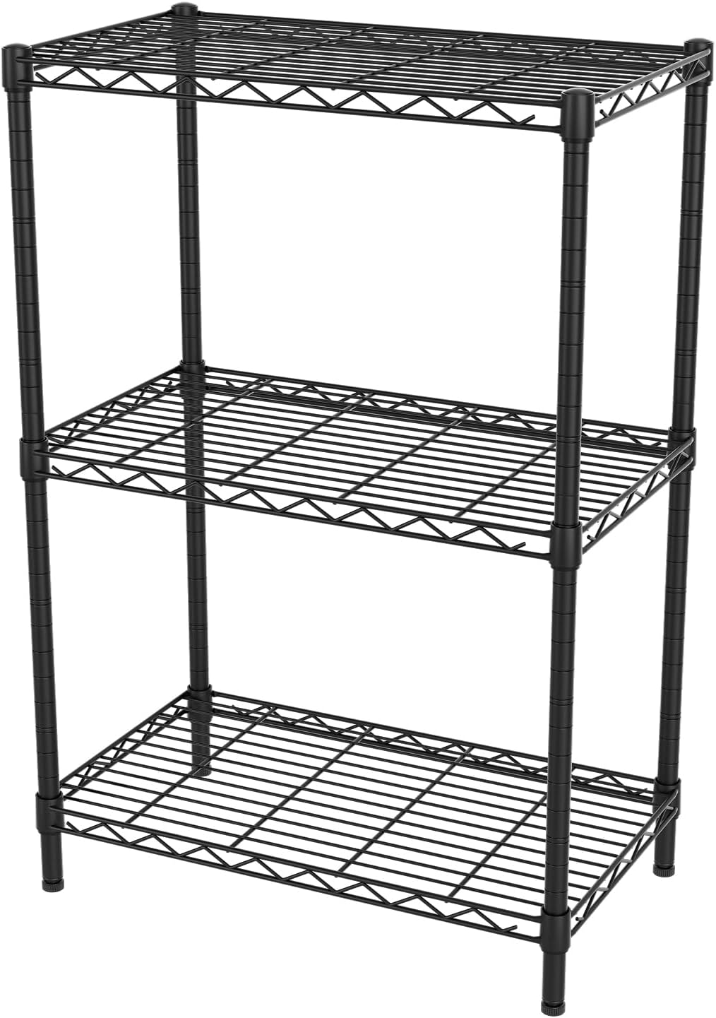 SINGAYE 3 Shelves Storage shelf Wire Shelving Unit Metal Shelf Adjustable Storag...