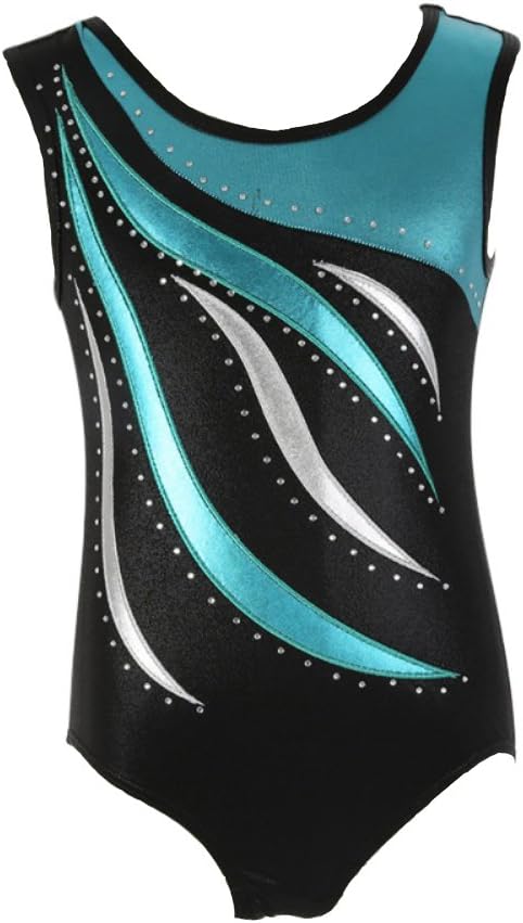 MORESAVE Gymnastics Leotards for Girls Sleeveless Sparkle Leotards Shiny Embroid...