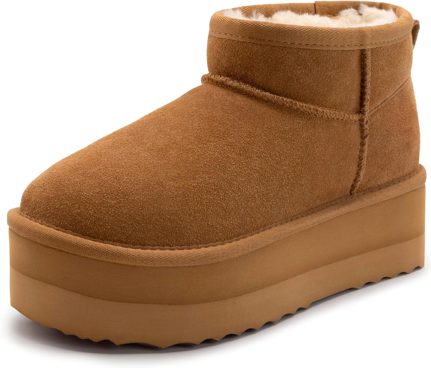 Xiakolaka Women's Classic Platform Mini Boots, High-Quality Winter Suede Snow Bo...