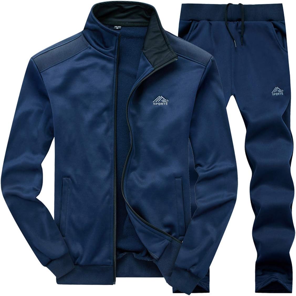LBL Men's Casual Tracksuit Set 2 Piece Athletic Sweat Suits Long Sleeve Full-Zip...