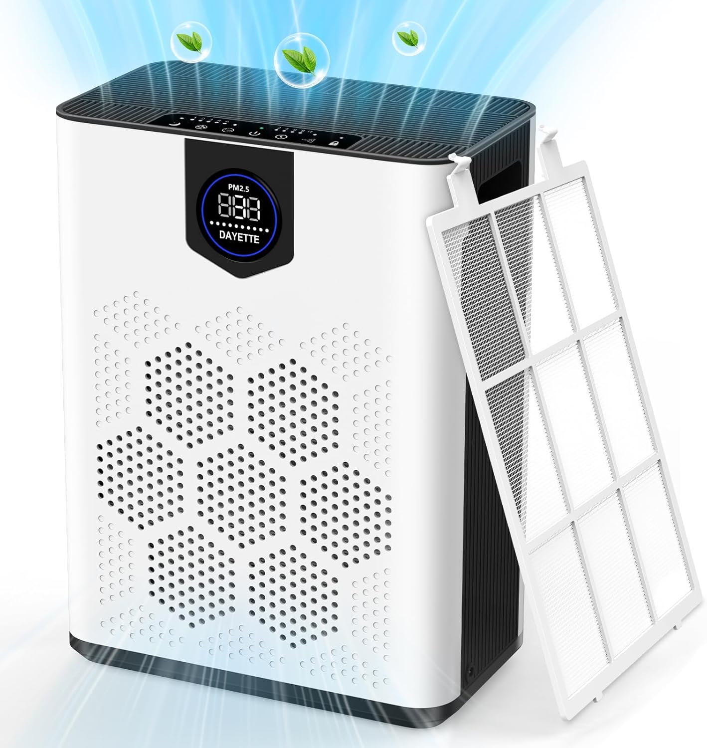 Air Purifiers for Home Large Room, H14 Hepa Air Cleaner Up to 3000 Ft² with Wash...