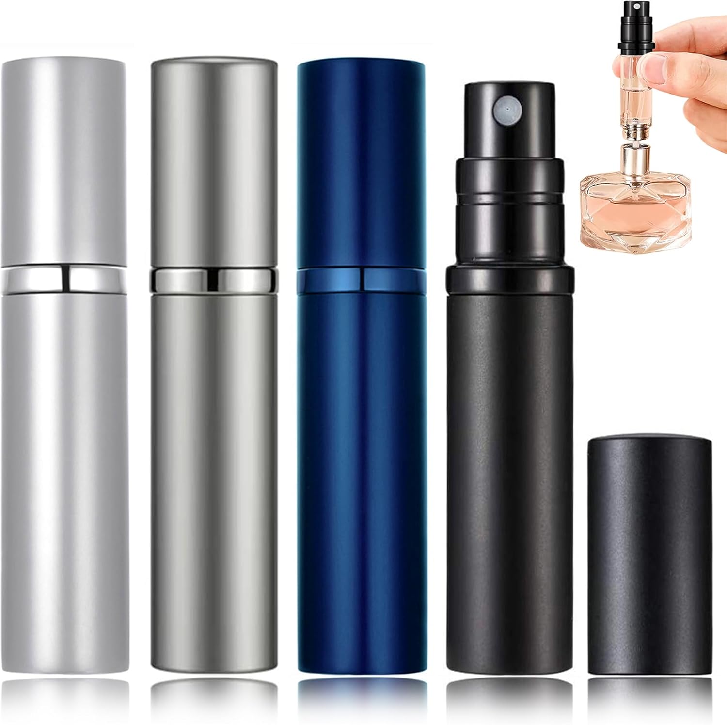 POTWPOT Refillable Travel Perfume Atomizer, 4 Pack Travel Perfume Atomiser Refil...