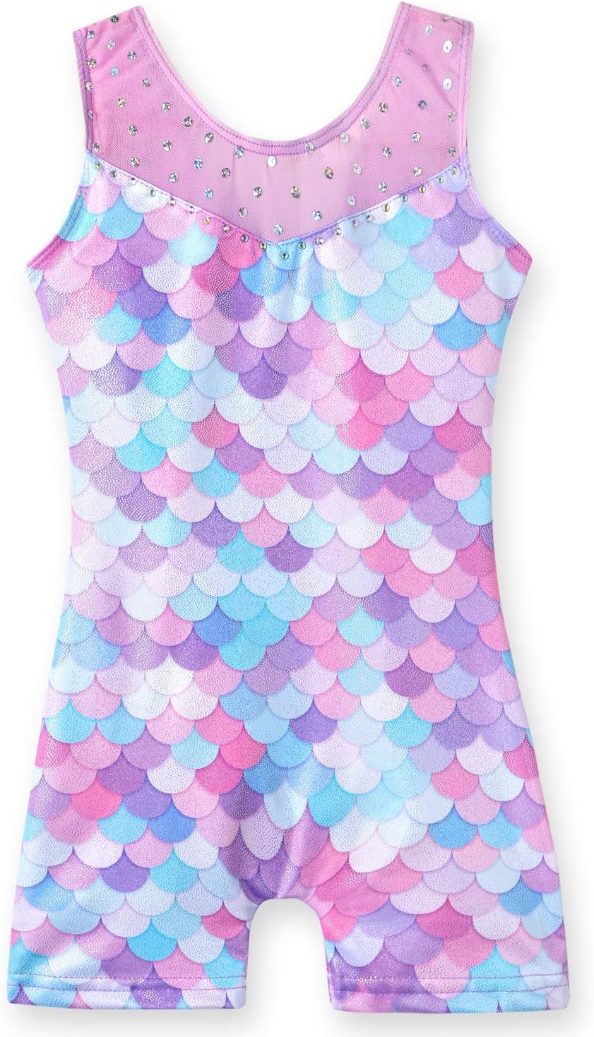 Leotards for Girls Gymnastics Toddler Dance Biketards Mermaid Unicorn Athletic D...