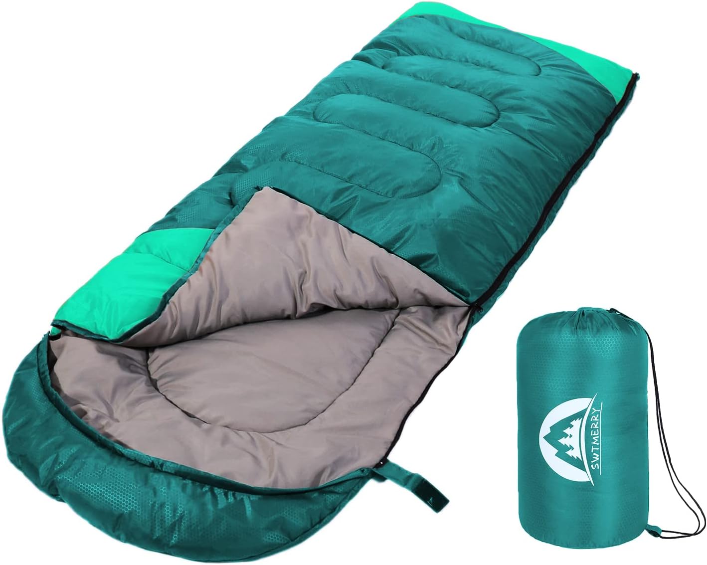 SWTMERRY Sleeping Bag 3 Seasons (Summer, Spring, Fall) Warm & Cool Weather - Lig...