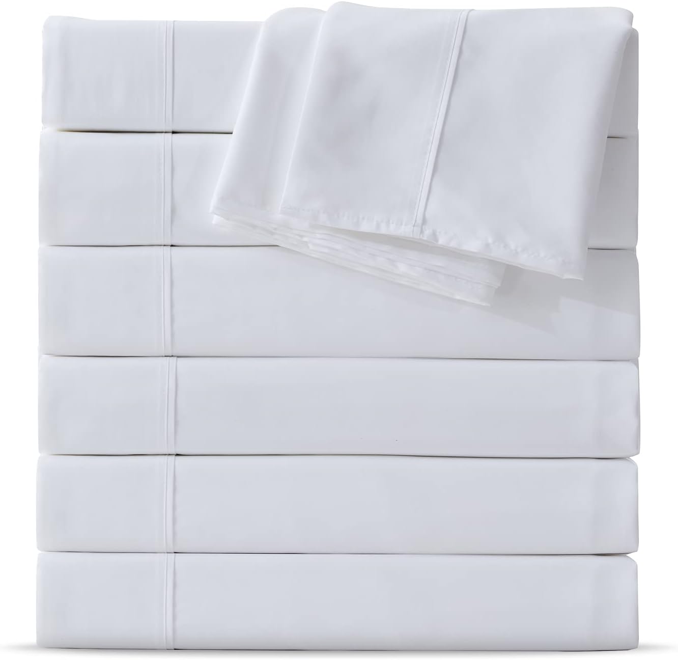 Maple&Stone Twin Flat Sheet 6 Pack,Premium Soft & Breathable,Brushed Microfiber...