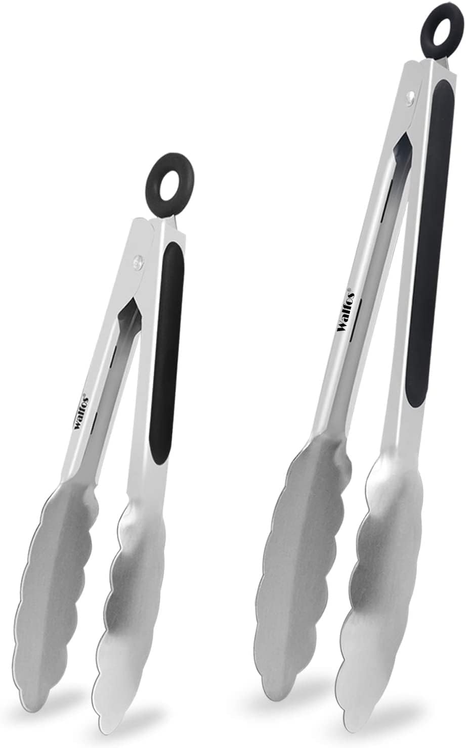 Kitchen Tongs - Walfos Heavy Duty Locking Tongs for Cooking, Stainless Steel and...