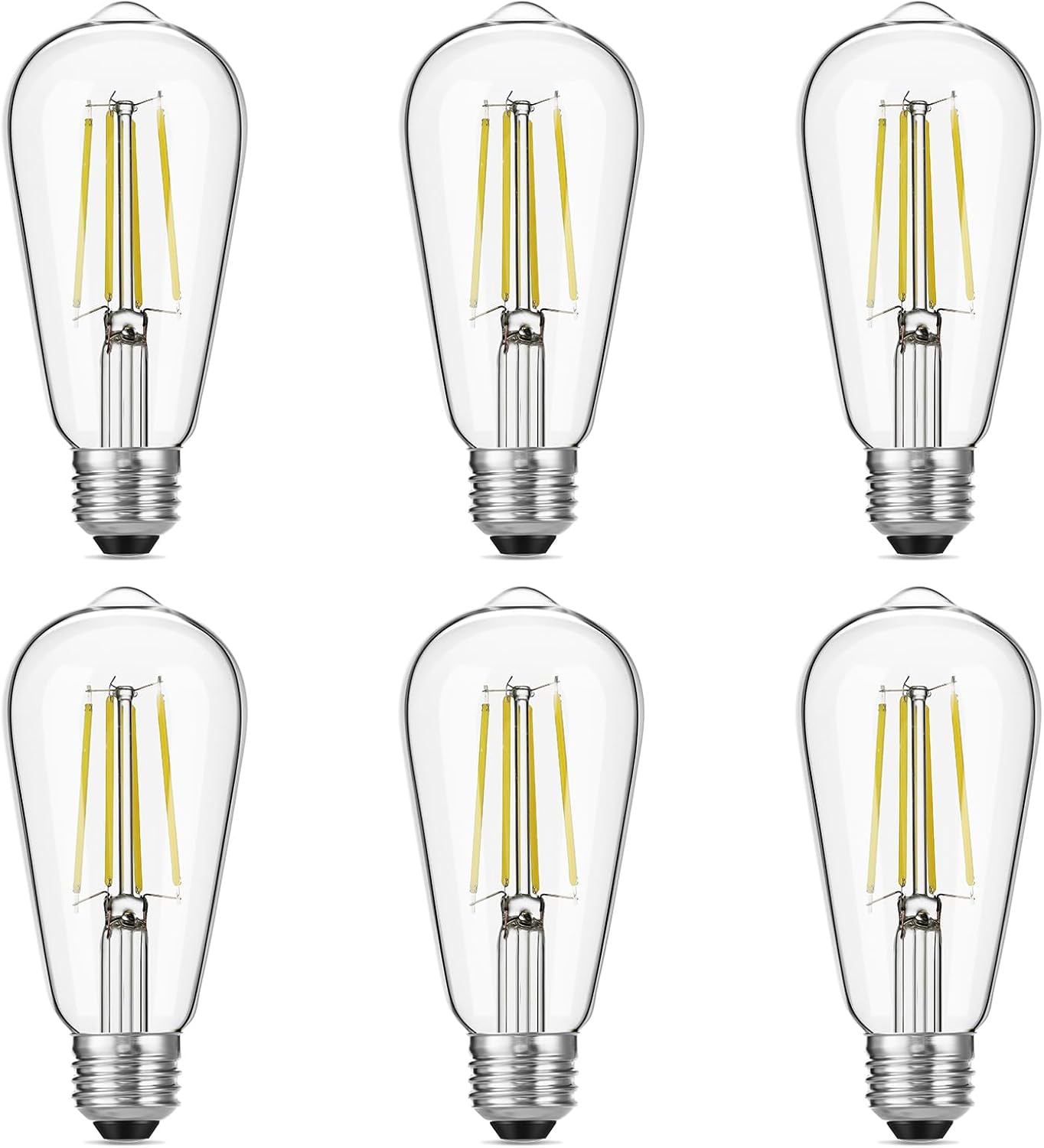 Vintage LED Edison Bulbs, 6W, Equivalent 60W, High Brightness Daylight 5000K, ST...