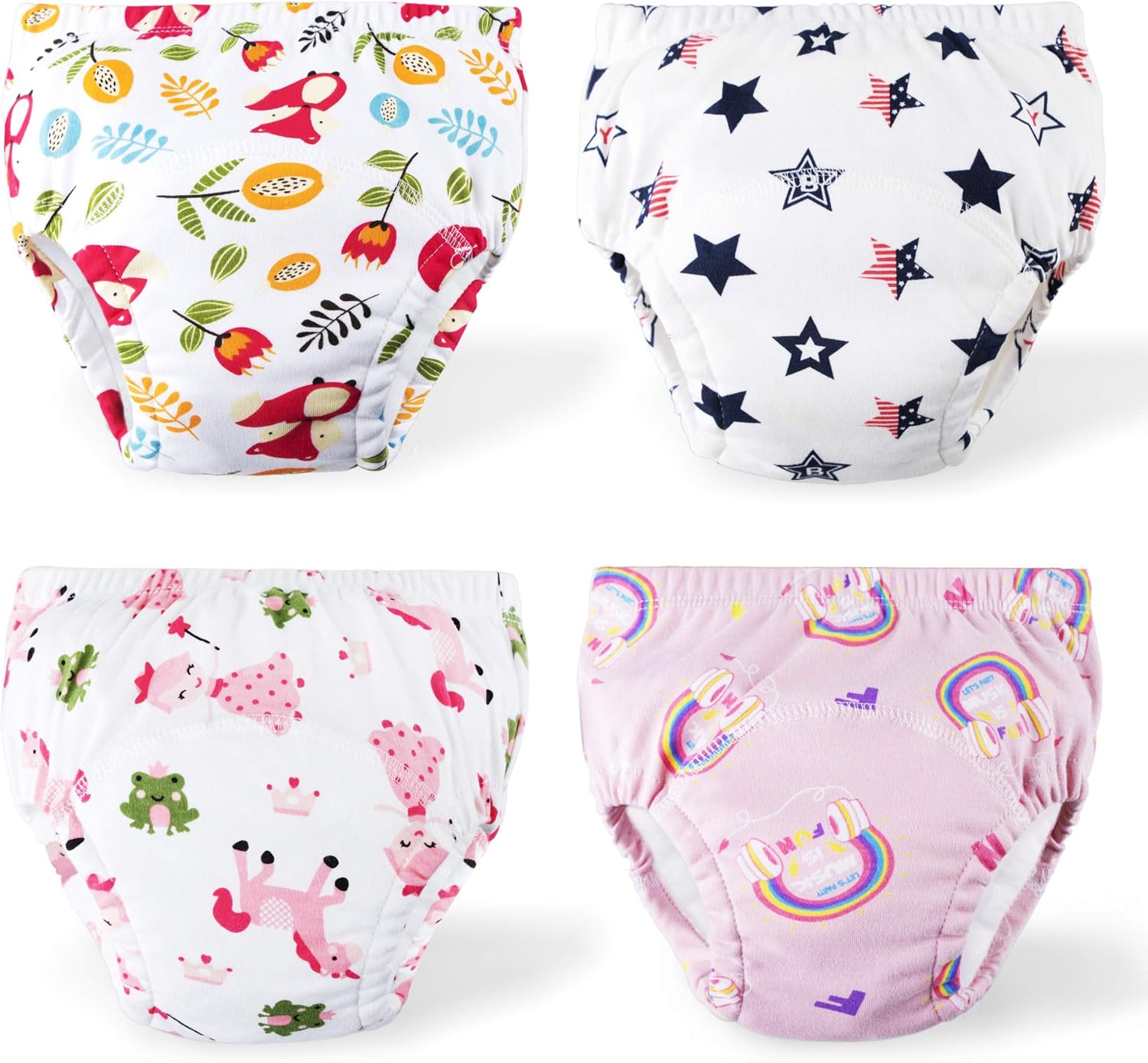 Toddler Potty Training Pants 4 Pack, Special Cotton Training Underwear Size 2T,...