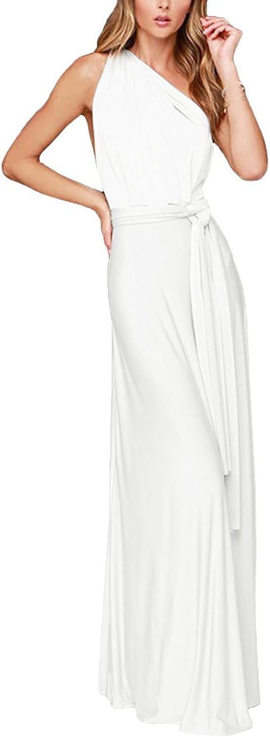 Women Transformer Evening Long Prom Dress Multi-Way Wrap Convertible Floor Lengt...