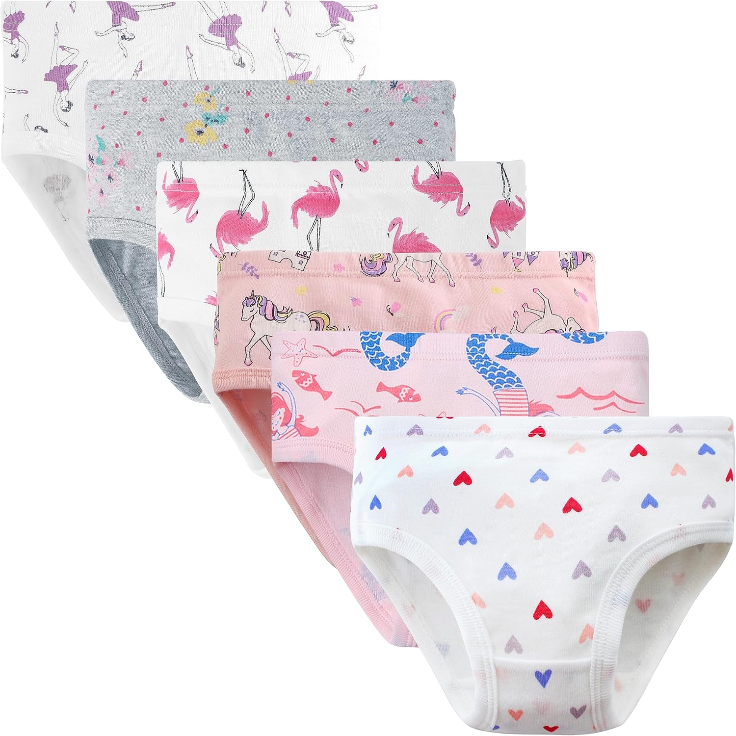 Slenily Little Girls' Soft Cotton Underwear Kids Cool Breathable Comfort Panty B...