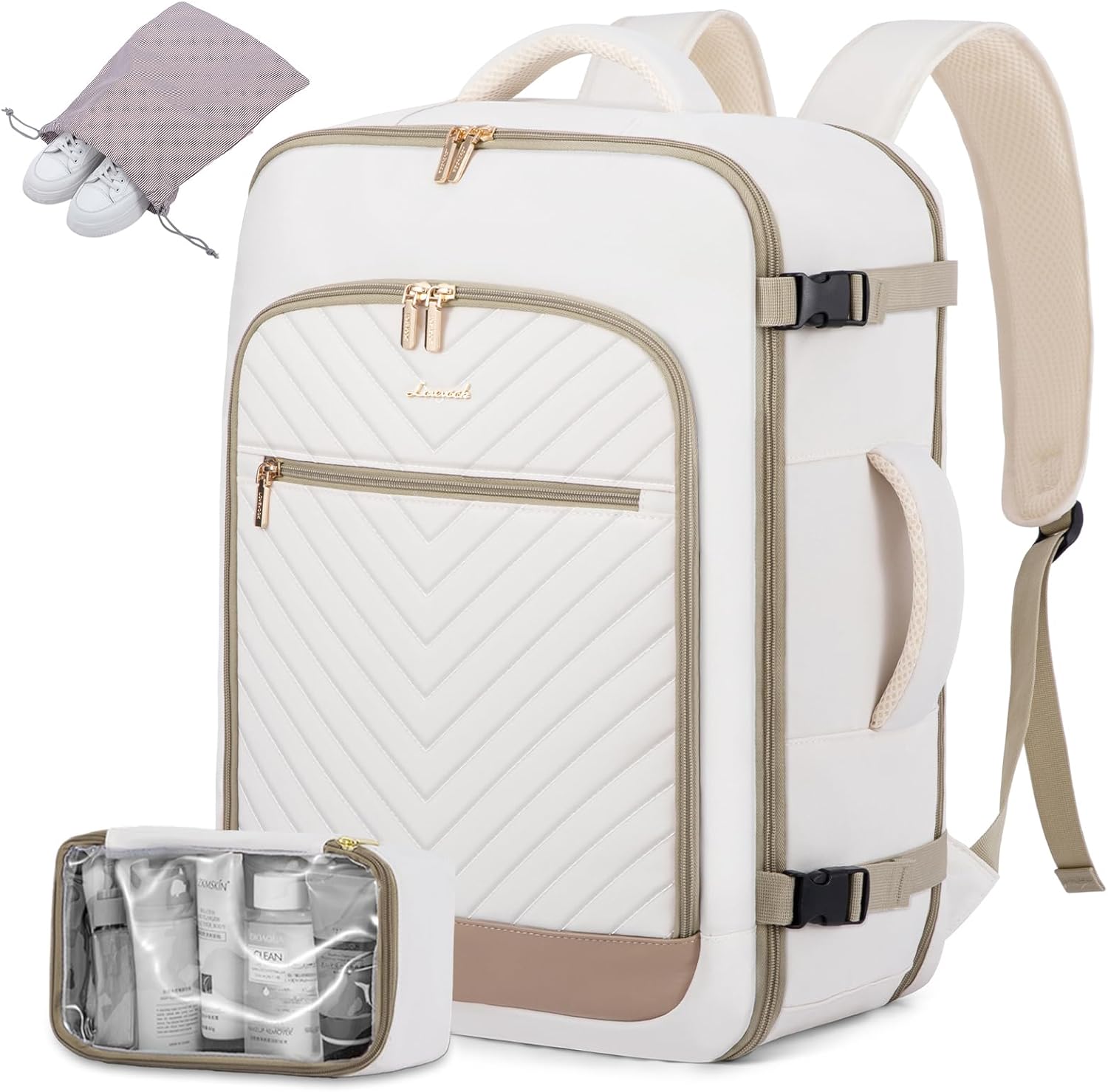 LOVEVOOK Travel Backpack For Women,40L Carry On Backpack Flight Approved,TSA Per...